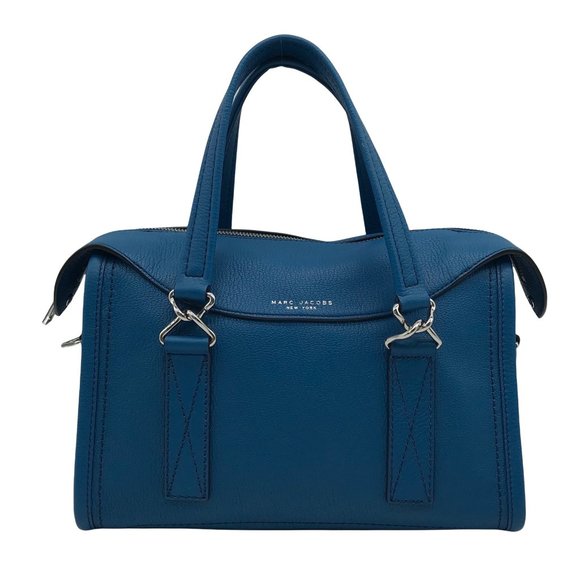 Marc Jacobs Handbags - Marc Jacobs Wellington Blue Leather Satchel